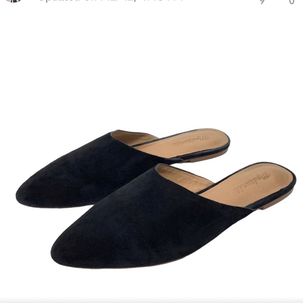 Madewell Remi Mule in Kid Suede Black size 8.5